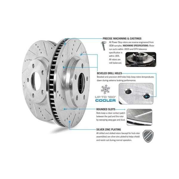 Nissan Power Stop® - Evolution Drilled and Slotted - Image 4